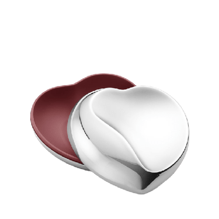 Georg Jensen HJÄRTASK Dekoration Röd H:6 W:12