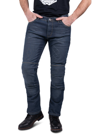 Jeansy Motocyklowe Course Rocker Straight/Regular Wzmocnione Aramidem Niebieski W32 x L30