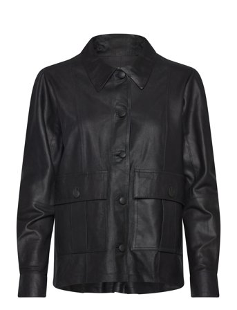 DEPECHE Lenoadep Leather Jacket - Black - 40