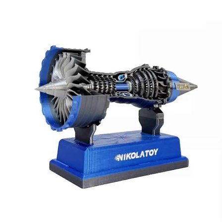 NIKOLA TOY Turbofan Motor Modell Luftfart Fly Kraftturbin for Luftfartsentusiaster og Samlere - Perfekt
