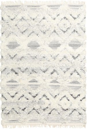 Lydia 140X200 Klein Greige/Naturweiß Wollteppich