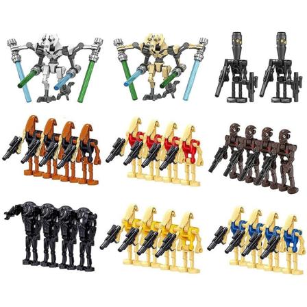 28 stk. Battle Soldiers Actionfigurer, Generaler og Droids med Våben Byggeklodser Samlesæt Legetøjssæt Børnegave