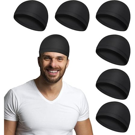 6 sæt kraniehue løbehue svedbånd mælkesilke cykelhjelm liner til mænd og kvinder