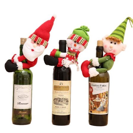 3-pack Juldekoration för Vinflaskor