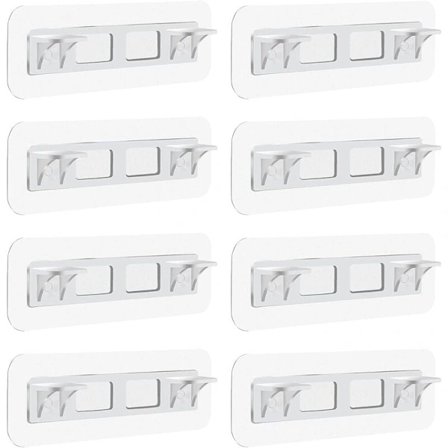 Självhäftande hyllbärare, självhäftande hyllstöd, transparenta hyllfästen, genomskinliga hyllstöd i plast med lim