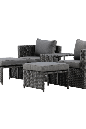 Venture Home Quad Loungegrupp Matgrupper Svart