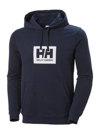 Hh Box Hoodie Sport Sweatshirts & Hoodies Hoodies Navy Helly Hansen