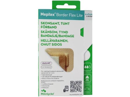 Mepilex Border Flex Lite 4x5 cm skumbandasje 10 stk