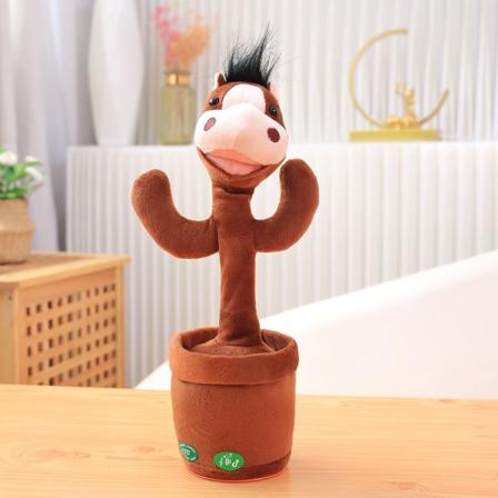 Samat lilla åsna kan sjunga, dansa, spela in och lära sig tala, elektrisk förtrollande plyschleksak med blommor solros Samat donkey Bluetooth model