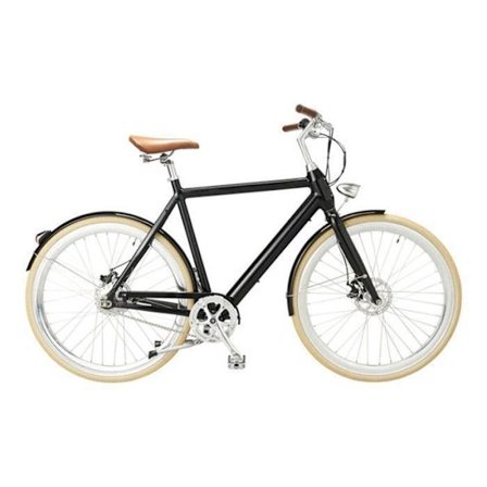 FORIDE V1 Elcykel Urban 700C (28 Tum) - Motor 250W, Samsung-batteri 36V 10.5Ah (70km Räckvidd), Äkta Läder - Svart