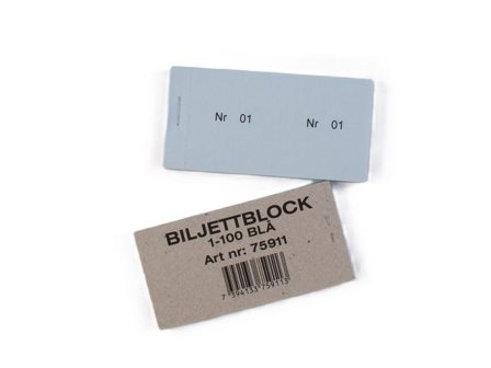 Biljettblock 1-100 blå - Lyreco - Kontorsmaterial - Butiksmaterial - Kösystem och biljetter