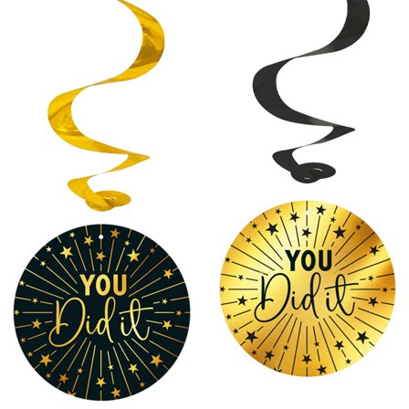 Swirls You Did It Guld/Svart 4-pack