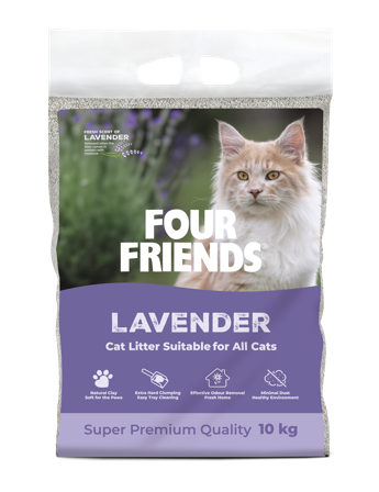 FourFriends - Cat Litter Lavender 10 kg - Lavendel - Katt - Kattesand & kattestrø - Klumpdannende kattesand - ZOO.no