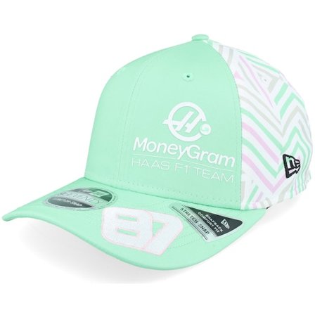 New Era - Motor Green adjustable Czapka Z Daszkiem - Haas F1 25 Bearman Miami 9SEVENTY Teal Adjustable @ Hatstore