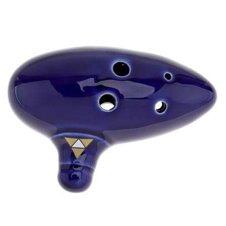 6 Hål Ocarina Ceramic Alt Tone C Flöjt Blå Instrument