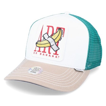 Djinns - White trucker Czapka Z Daszkiem - Hft Food Banana Art White @ Hatstore