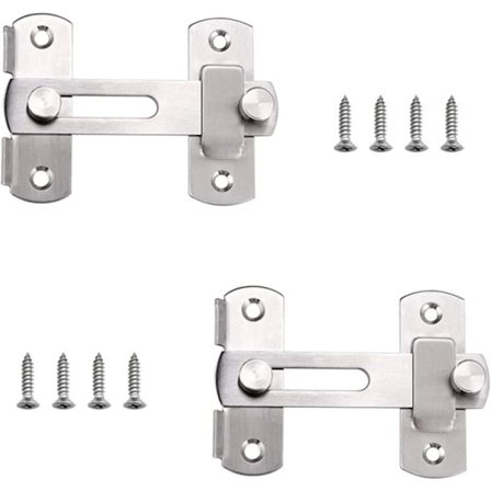 Rostfritt stål dörrlås med skruvbolt, skjutreglage för trädgårds fönster och grind