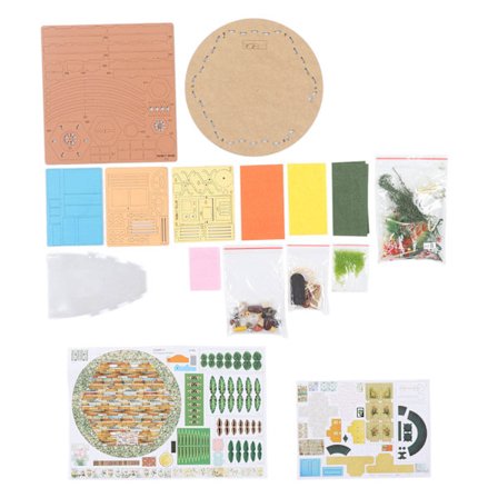 Miniature Hus Sæt 1:24 Nem Samling Høj Sikkerhed Træ Hånd Øje Koordination Dukkehus Sæt til Børn Voksne Teenagere