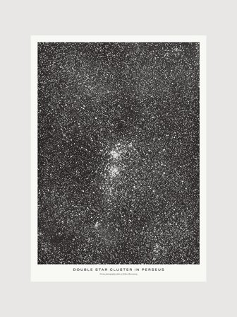 Poster med svartvit stjärnhimmel med text under | Kunstary.com, 50x70 cm