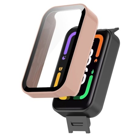Xiaomi Redmi Smart Band Pro simple cover with tempered glass - Pink