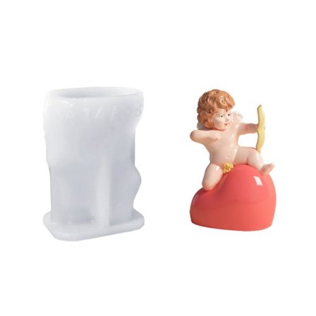 Engel hjerteformet festival lysfremstillingsform håndværk hjemmefester dekoration elegant valentinsdags ornamentform