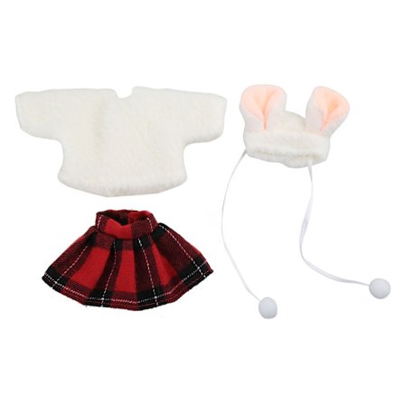 Jul 16cm Utkledningskostyme Skjørt Hodeplagg Dekor Tilbehør til Julefestival Fest Babyjenter Gave