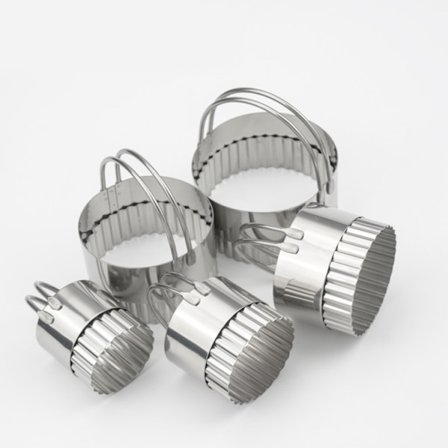 Femdelt bølget kageform Alle rustfrit stål kageform Mult