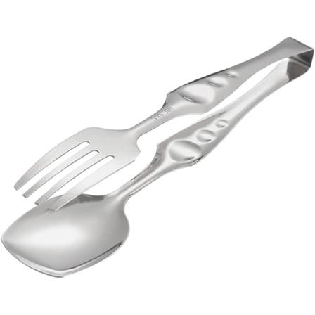 Tång i rostfritt stål Matlagningstång för kök, buffétång Tång för kock, grill, matgrill, sallad, servering, buffé (silver) (1 st)