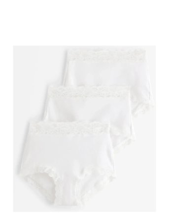 Lindex Brief High Emelie Lace 3 Pack - White - S
