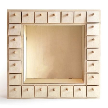 Firkantet træ adventskalender 32 x 32 cm