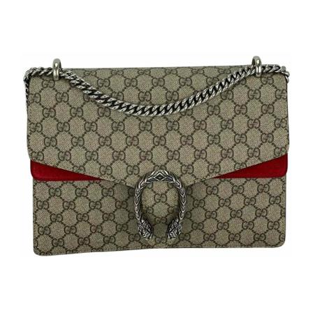 Gucci Vintage, Pre-owned Shoulder Bags Bruin, Dames, Maat:ONE Size,Zilver