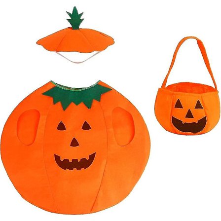 Gresskarkostyme med hatt: Halloween-kostyme for voksne