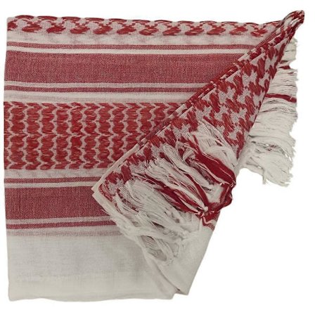 Palestinaskjerf Keffiyeh - Rød og hvit - skjerf (LGL)