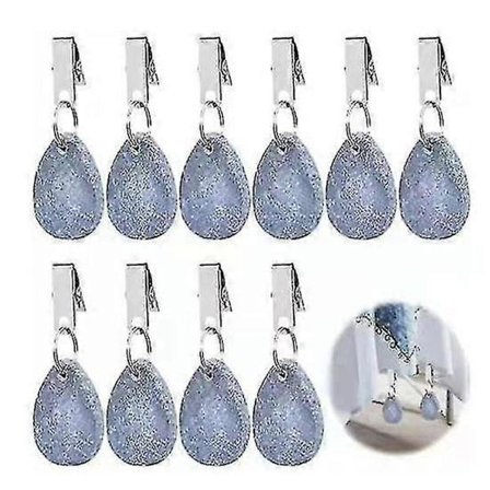 10 stk. Dugvægte, Dugvægte Sten med Stålklemmer Duge Vægtet Udendørs Til Camping Have 8700521981230