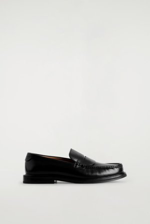 COS Classic Leather Penny Loafers in Black - Men