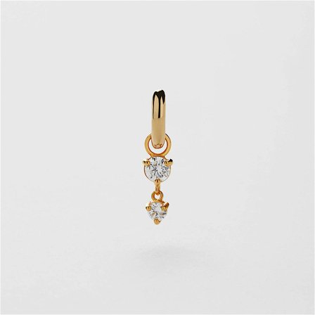 Sparkle Single Creole - 18K VERGOLDETES STERLINGSILBER
