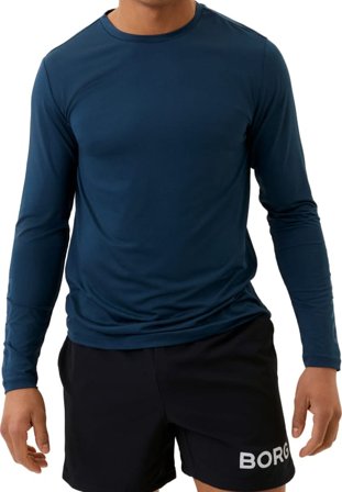 Björn Borg Men's Borg Long Sleeve T-Shirt Men long-sleeved training tops Blue S