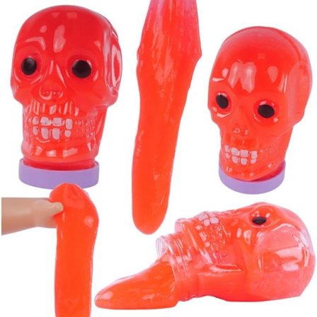 Spel av modellera Canal toys utsträckbar stressavlastande slime doftande i form av ett skalle 100 ml