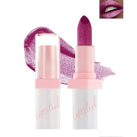 Metallisk Glitter Læbestift til Kvinder, Perlemors Glitter Læbestift, Metallisk 3D Shine Lip Tint, High Impact Læbefarve Shimmer Sparkle Vandtæt Lip 