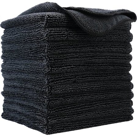 Premium Mikrofiber Rengöringsduk, 30 X 30 Cm (12-pack) (svart)