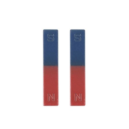 2 st 36/70/110/180 mm stavmagnet Ns röd blå magnetfält fysiskt experiment