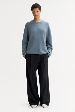 Soft Goat - Relaxed fit crewneck - Women cashmere sweater - M - Retro Blue