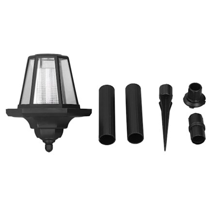 Aurinkokennovalaisin vedenpitävä LED-nurmikkolamppu puutarhaan ja pihalle