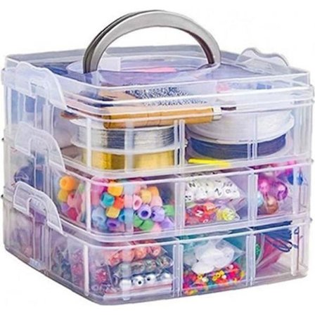 Smykkefremstillingssæt, DIY øreringe med perler, perletang, tråd til halskæder, armbånd og øreringe.