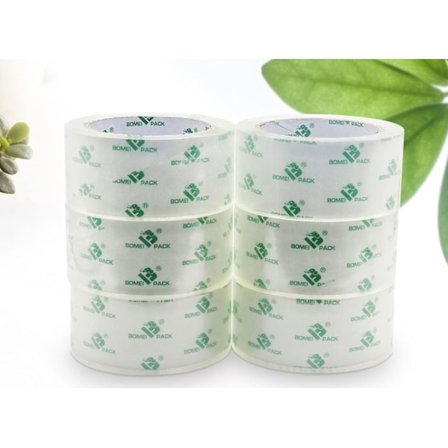 Krystalklar pakketape, 6 ruller 2Mil x1.88 60 Yards