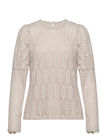 Vivicr Ls T-Shirt Beige Cream