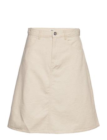Linen Denim Steffi Skirt Cream Mads Nørgaard