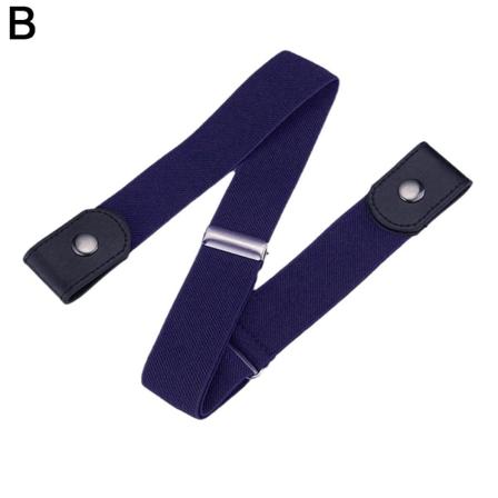 Kvinnor Läderbälte Metall Bältesnål Spänne Dekorativt midjeband NE blue 1PC