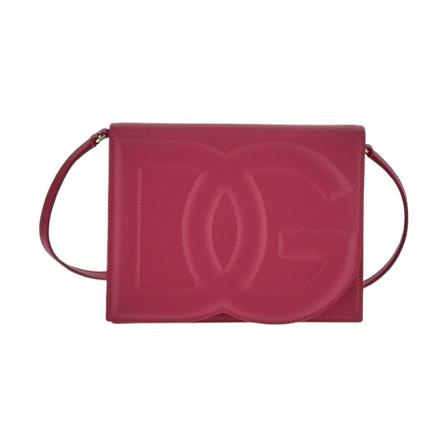 Dolce & Gabbana Calfskin Logo Crossbody Tas , Rood , Dames , Maat: ONE Size Schoudertassen