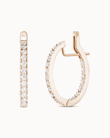 Siri diamantörhängen i 18K roséguld